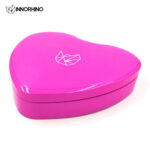 Heart-shaped metal tin can