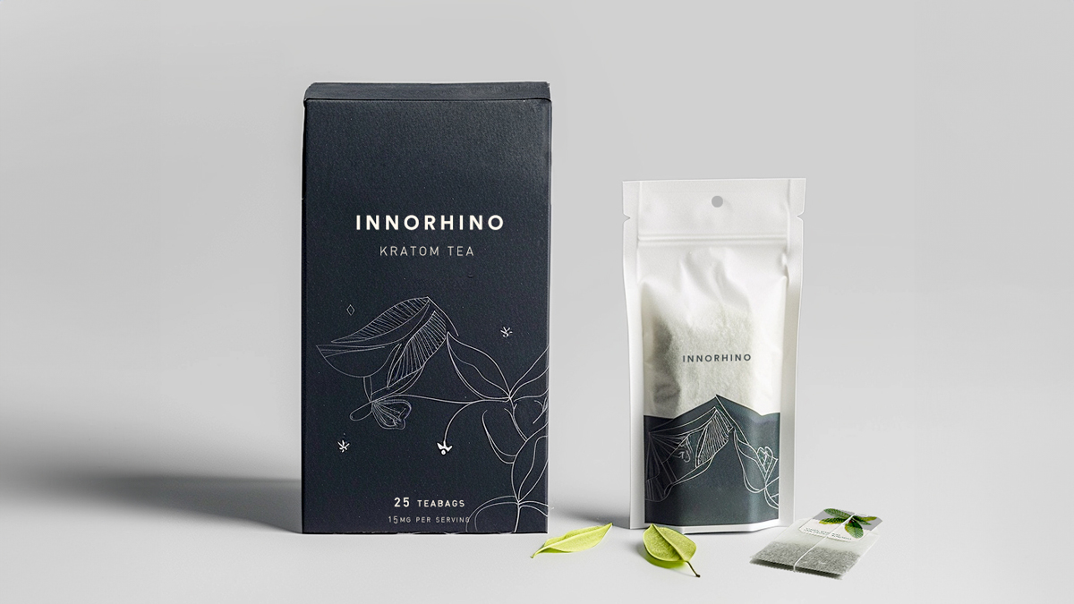 Kratom packaging, pouch for leaves or powder