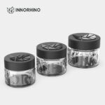 Custom Embossed Glass Jar wtih Design