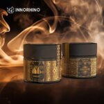 3.5g Glass Stash Jar with design