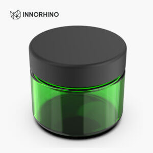 Custom Glass Stash Jar - Multicolor Glass: Green Effect