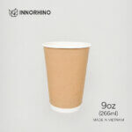 9oz 12oz 16oz 22oz Kraft Double-Wall Paper Hot Cups – Durable & Eco-Friendly Beverage Solution