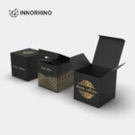 Custom Small folding carton box- Black- foil stamping with logo