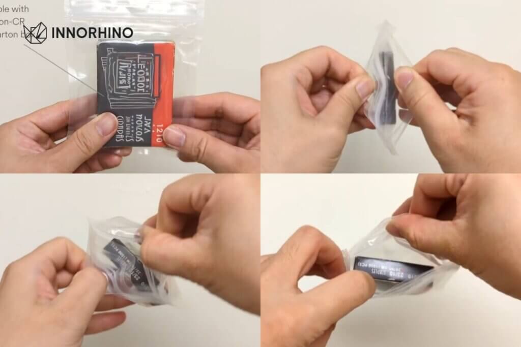 CR Mylar Bag (clear transparent) demo for Magic Mushroom Chocolate Bar Packaging Solutions