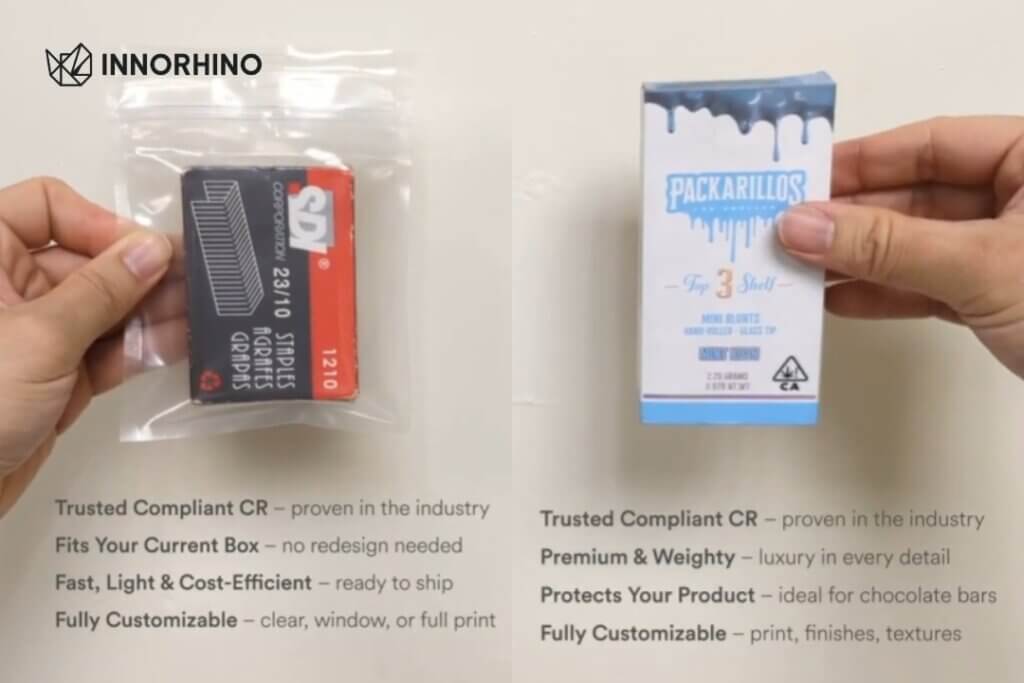 Two Smart CR Chocolate Bar Packaging Ideas (real market demands)