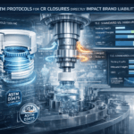 This single integrated hero image visualizes the intricate end-to-end strategic causal relationship: micro-tolerances engineered by SPI Class 101 molds (cause) drive success in CPSC compliance protocols (process), which directly reset the Total Landed Cost (TLC) baseline by radically reducing liability insurance premiums, despite increasing initial Tooling CapEx and slightly slowing line speeds (effect).