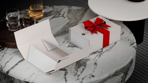 Two-Door Collapsible Rigid Box w/ Ribbon | INNORHINO
