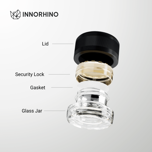 Concentrate Jar - Child-resistant Cap (CRC) Exploded View