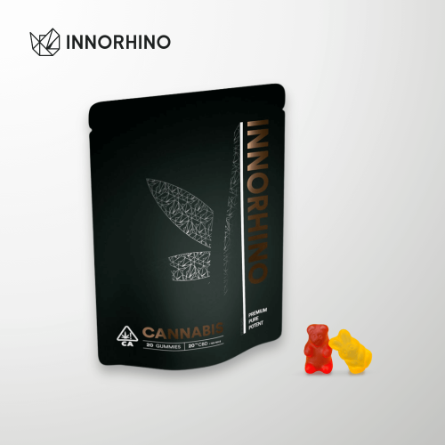 Custom Smell Proof CR Mylar Bags for THC Gummies, Edibles Packaging