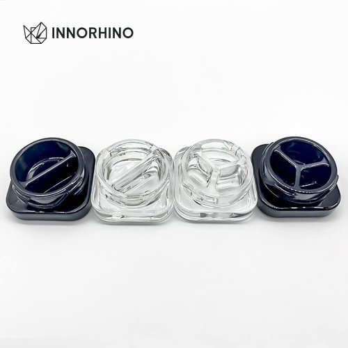 CR Square Glass Concentrate Jar with Divider