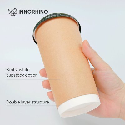 9oz 12oz 16oz 22oz Kraft Double-Wall Paper Hot Cups