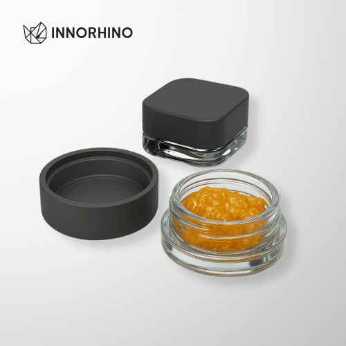 Custom CR glass concentrate jar container